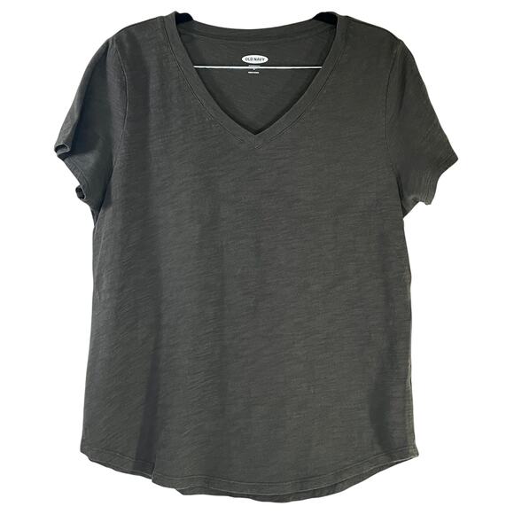 Old Navy Everywear Ancient Forest Green V-Neck T-Shirt Regular Size M - Picture 1 of 6